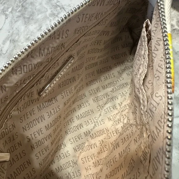 Steve Madden Lemon Print Shoulder Bag with Chain Accents and Coin Purse - Picture 12 of 13